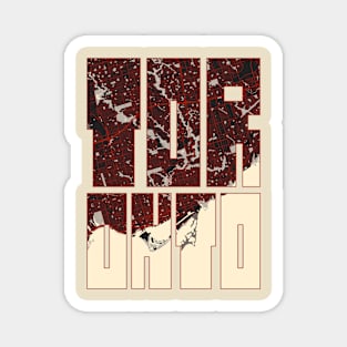 Toronto, Canada City Map Typography - Vector Magnet