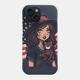 Patriotic Cat Mother Phone Case