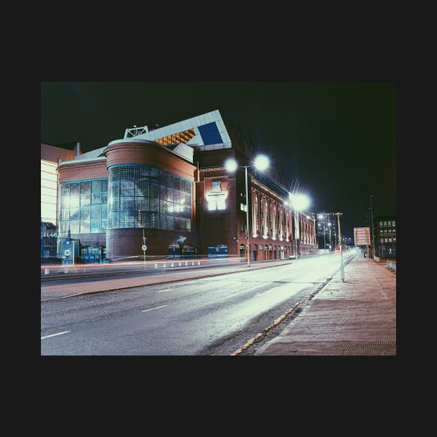 Glasgow Rangers Ibrox Stadium night time by simplythewest