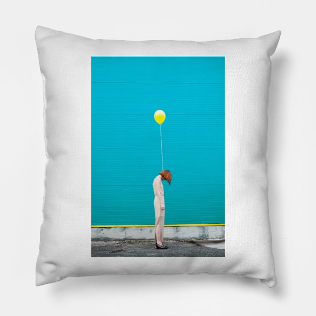 Yellow Balloon Pillow by JovanaRikalo