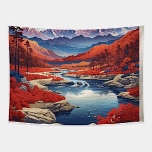 Dadohaehaesang National Park South Korea Travel Tourism Retro Vintage Tapestry