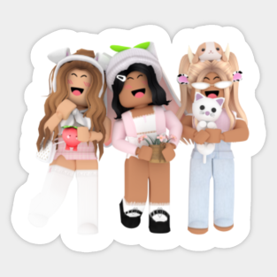 Girl Roblox Stickers Teepublic - pictures of roblox characters girl