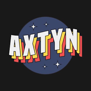 Axtyn - Colorful Layered Retro Letters T-Shirt