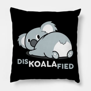 Diskoalafied Kawaii Koala Bear Pun Pillow