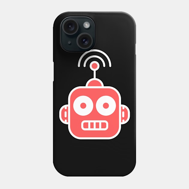 Retro Robot Icon Phone Case by Wizardmode