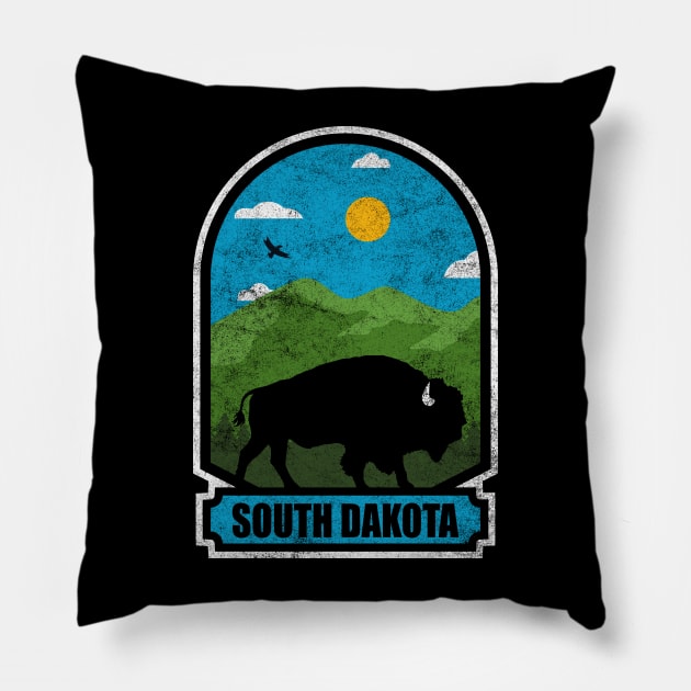 Bison Roam Nature Adventure South Dakota Wildlife Pillow by SouthDakotaGifts