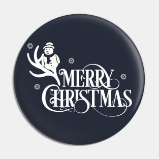 Merry Christmas Snowball With Cute Santa - Merry Christmas Gift Pin