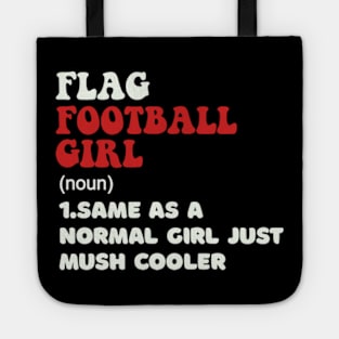 Flag Football Girl Definition Funny & Sassy Womans Sports Tote