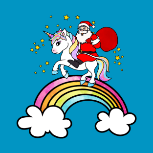 Santa claus and unicorn T-Shirt