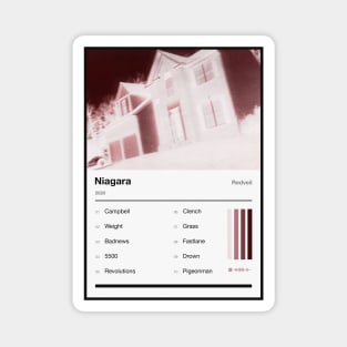 Niagara Redveil Album Tracklist Poster Magnet