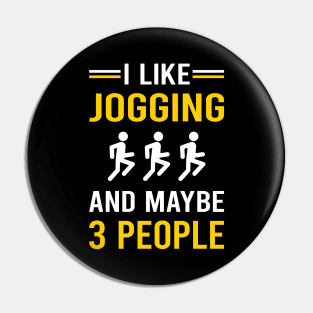 3 People Jogging Jog Jogger Pin