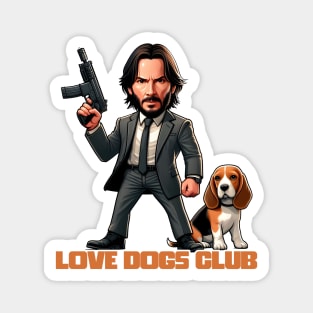 LOVE DOG (Gun) CLUB Magnet