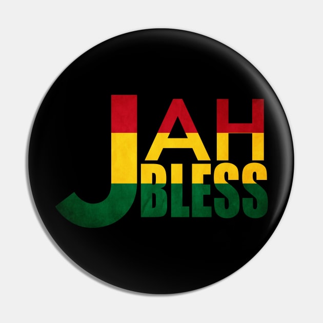 Jah Bless Rasta Reggae Rastafari Pin by Merchweaver