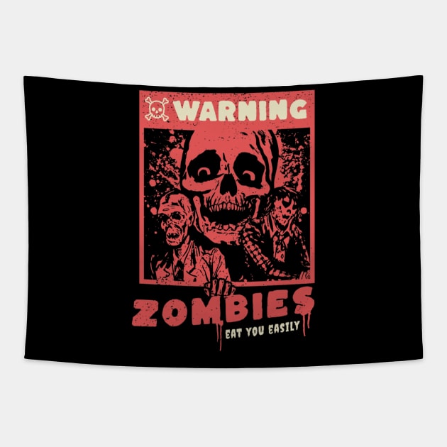 zombies  eat you easly Tapestry by fajarbaru