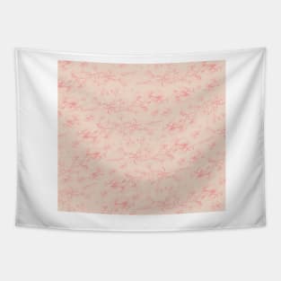 Red & Beige Pohutukawa flower pattern Tapestry