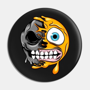 Grimacing Zombie Emoji Pin