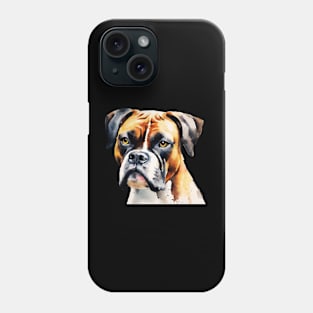 Watercolor Boxer Face Phone Case