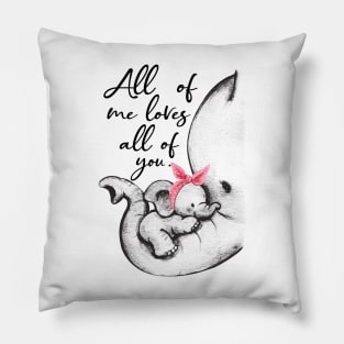 All Of Me Loves All Of You Elephant Lover Pillow