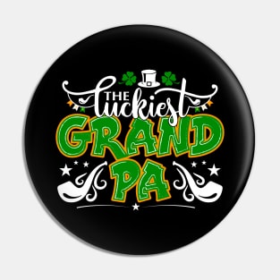 The Luckiest Gramdpa-Saint Patricks Day Tee Pin