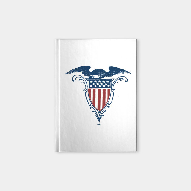 Bald Eagle on Patriotic Red White Blue American Shield Notebook