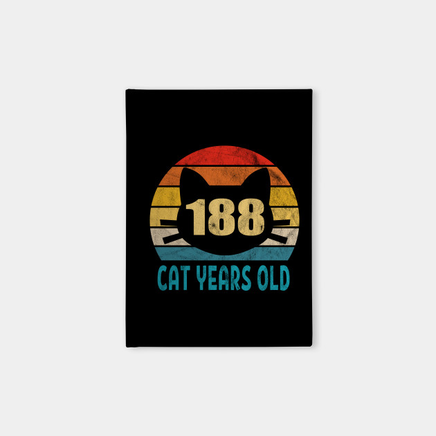188 Cat Years Old Retro Style 43rd Birthday Gift Cat Lovers