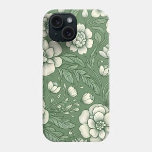 White Flowers Phone Case