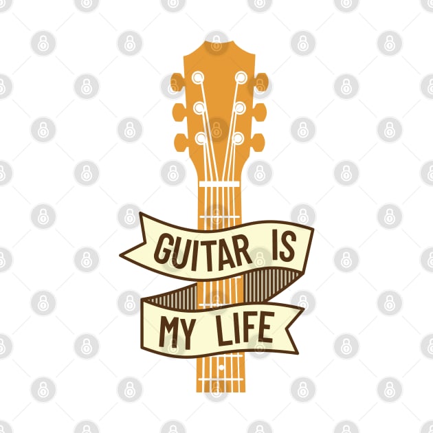 Guitar is My Life Acoustic Guitar Headstock by nightsworthy