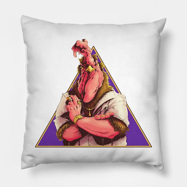 Rooster Boss Pillow by Explosivo