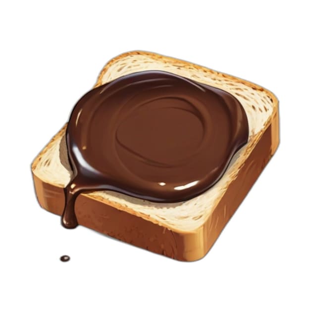 Chocolate Toast Sandwich Bread Vintage Yummy Kawaii Coffee Retro by Flowering Away