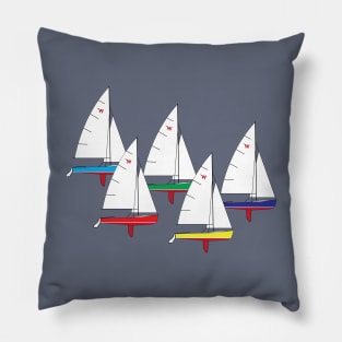 Wayfarer Dinghy Sailboats Racing Pillow