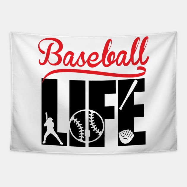 Baseball Life Tapestry by magdynstein