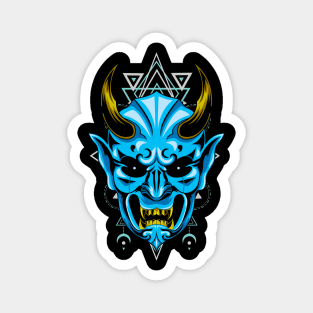 oni samurai mask Magnet