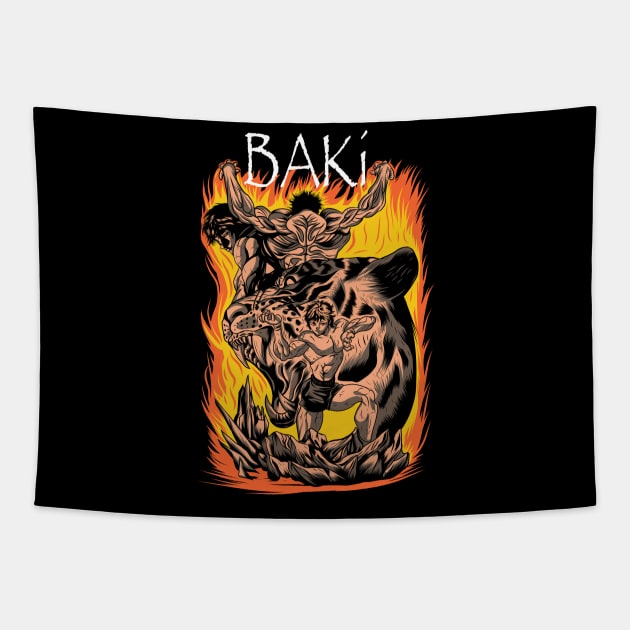 Baki hanma Tapestry by szymonnowotny8