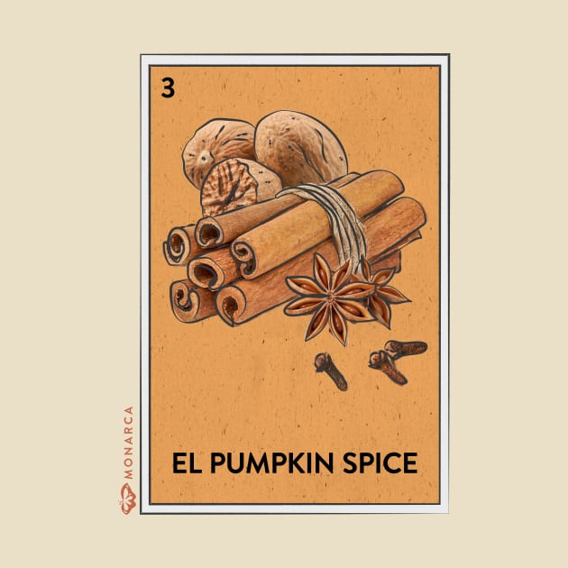 El Pumpkin Spice Loteria Card by La Monarca Bakery