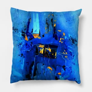 Blue, Black, Gold Pillow