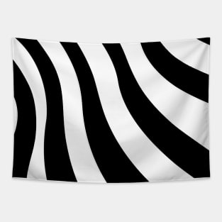 black and white swirly stripes background Tapestry