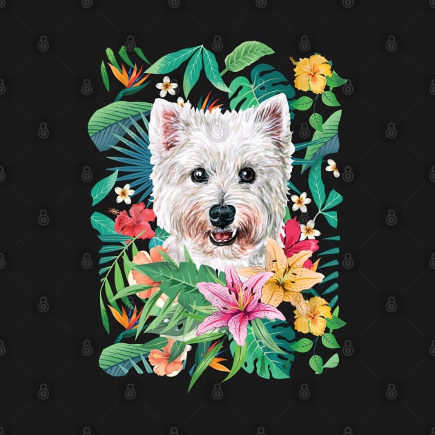 Tropical Westie by LulululuPainting