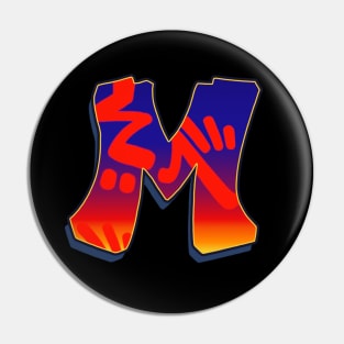 Letter M - Night Sky Pin