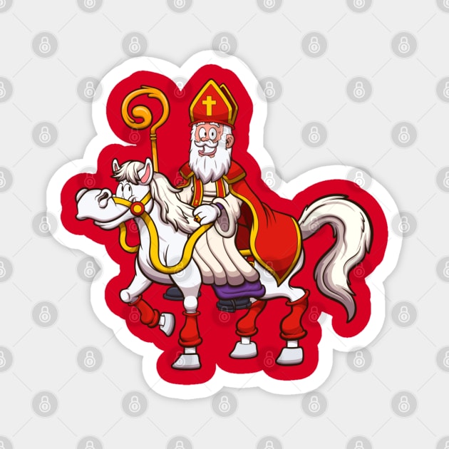 Saint Nicholas On Horse Magnet by TheMaskedTooner