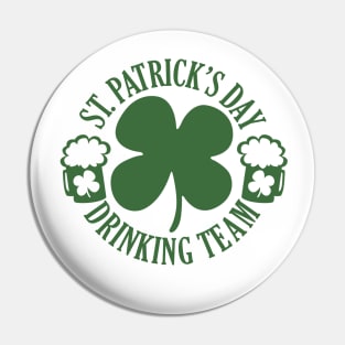 St. Patrick's Day-Funny Drinking Team Beer Clover Pin