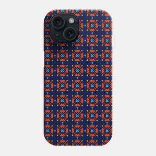 Geometric multicolor repetion pattern set collage Phone Case