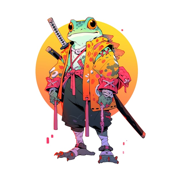 samurai frog by piratesnow