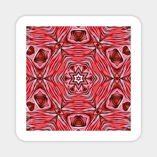 flora pattern and designs in shades of pink and red Magnet