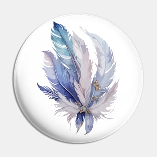 Bird Feathers Pin