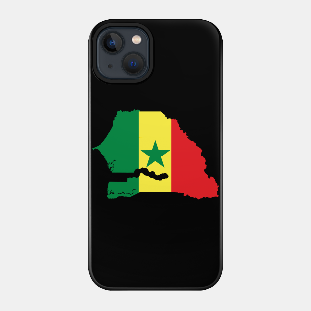 Senegal Flag Map - Senegal - Phone Case