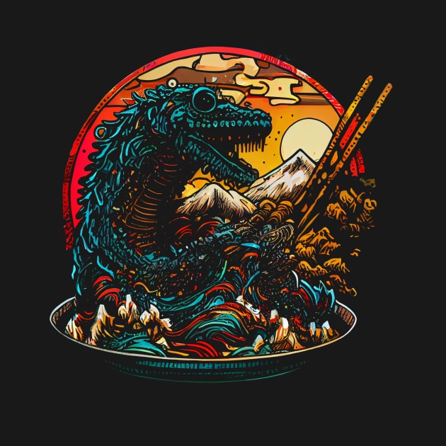 Ramen Godzilla by gblackid