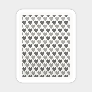 Black and White Neck Gator Black and White Hearts Pattern Magnet