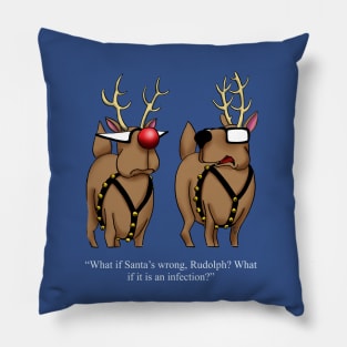 Funny Spectickles Red Nose Reindeer Diagnosis Pillow