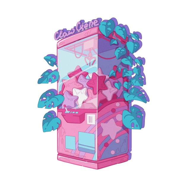 The kawaii claw machine with purple background by AnGo