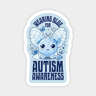 Wearing Blue for Autism Awareness Magnet